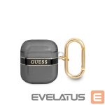 Dėklai ausinėms Guess Apple Airpods 1/2 TPU Printed Stripe Case Black