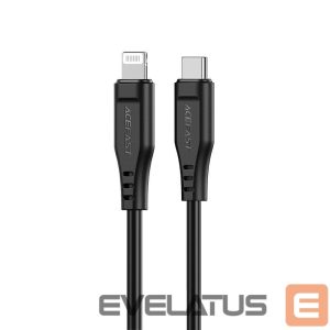 Kabelis Acefast Apple Lightning to Type-C 1.2m 30W 3A MFI Cable Black