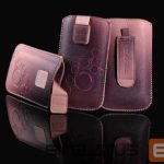 Universali kišenė telefono korpusui iLike Universal Leather Pocket Case M Dark Pink