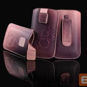 Universali kišenė telefono korpusui iLike Universal Leather Pocket Case M Dark Pink