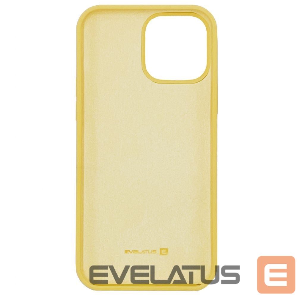 Nugarėlės dėklai Evelatus Apple iPhone 12 Pro Max Premium Soft Touch Silicone Case Yellow