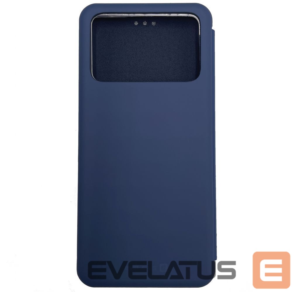 Knygos tipo dėklas dėklai Evelatus Xiaomi Poco X4 Pro 5G Book Case Dark Blue