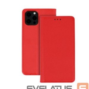 Knygos tipo dėklas dėklai iLike Xiaomi REDMI 9C Smart Book MAGNET Holster Red
