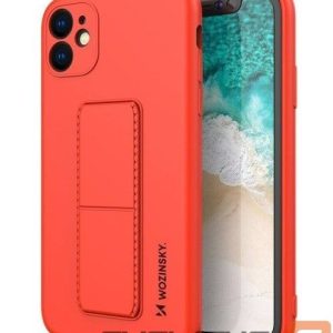 Nugarėlės dėklai Wozinsky Apple Kickstand Case flexible silicone iPhone 11 Red