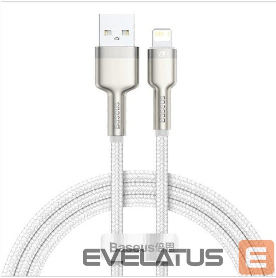 Kabelis Baseus Cable Cafule Metal USB - Lightning 1,0 m 2,4A White