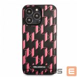 Nugarėlės dėklai Karl Lagerfeld Apple iPhone 13 Pro Monogram Plaque Case Black Pink