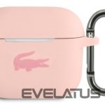 Dėklai ausinėms Lacoste Apple Airpods 3 Liquid Silicone Glossy Printing Logo Case Pink