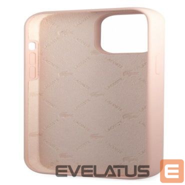 Nugarėlės dėklai Lacoste Apple iPhone 13 Pro Liquid Silicone Glossy Printing Logo Case Pink
