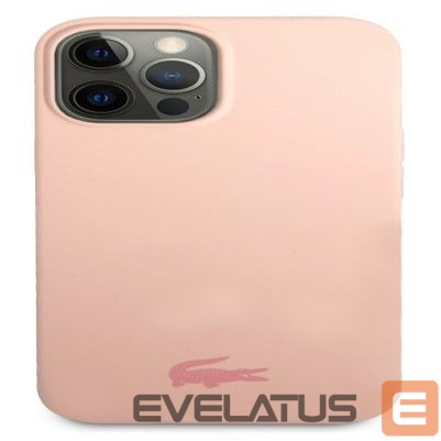 Nugarėlės dėklai Lacoste Apple iPhone 13 Pro Liquid Silicone Glossy Printing Logo Case Pink