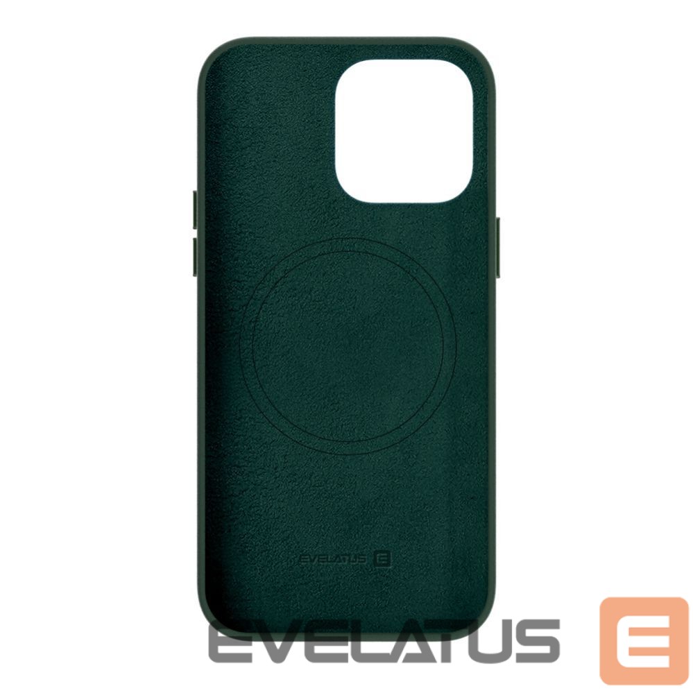 Nugarėlės dėklai Evelatus Apple iPhone 14 Pro Max Genuine Leather case with MagSafe Dark Green