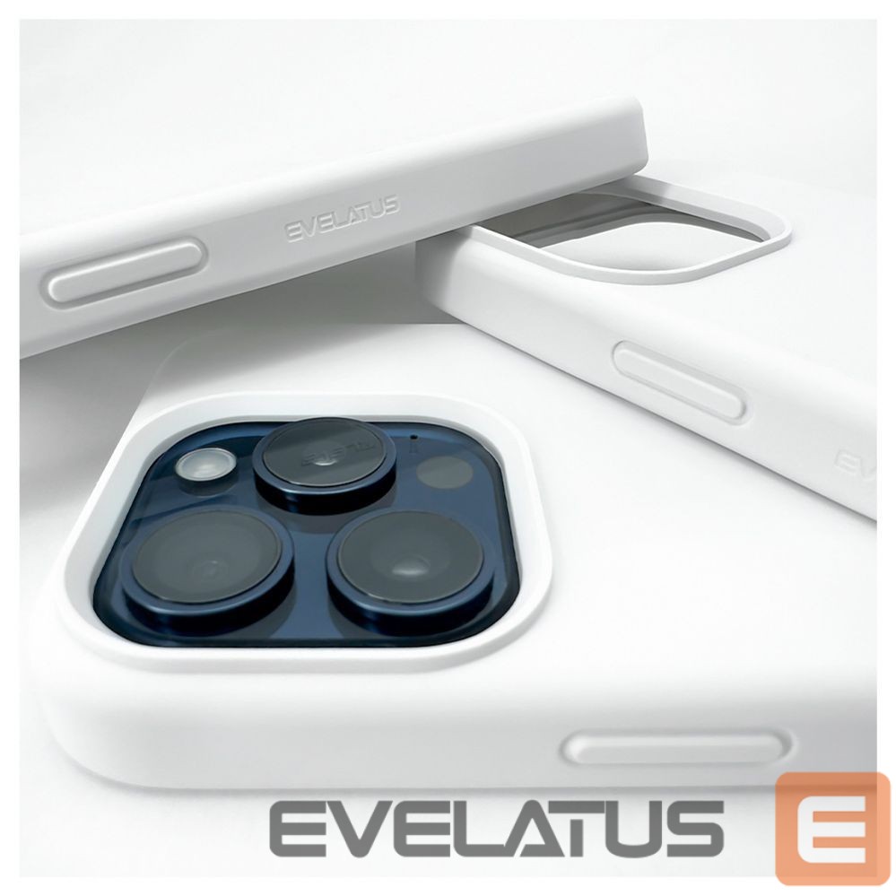 Nugarėlės dėklai Evelatus Apple iPhone 14 Pro Max Premium Soft Touch Silicone Case White