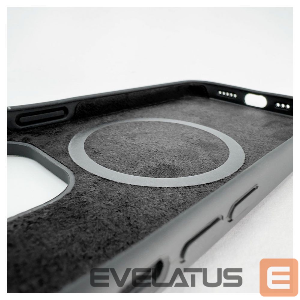 Nugarėlės dėklai Evelatus Apple iPhone 14 Pro Max Premium MagSafe Soft Touch Silicone Case Black