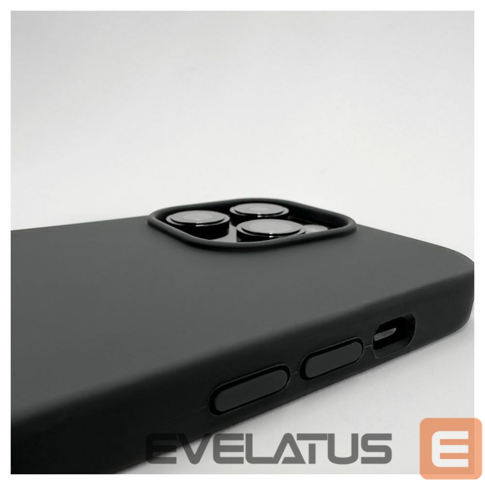 Nugarėlės dėklai Evelatus Apple iPhone 14 Pro Max Premium MagSafe Soft Touch Silicone Case Black