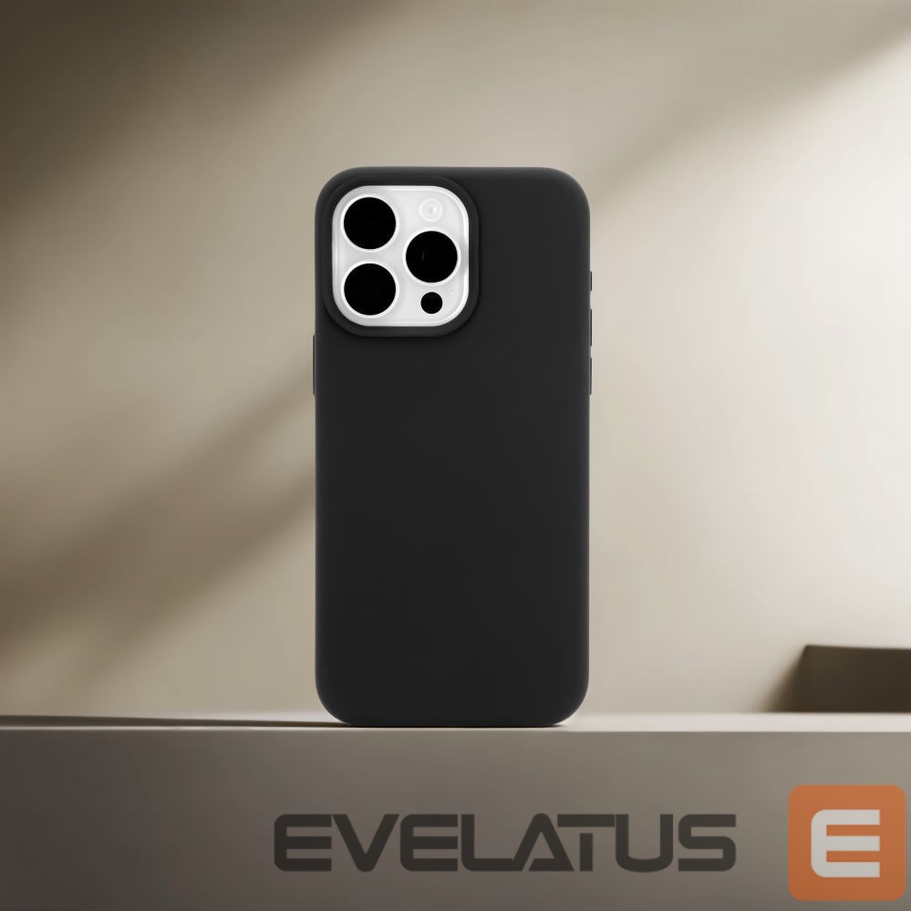 Nugarėlės dėklai Evelatus Apple iPhone 14 Pro Max Premium MagSafe Soft Touch Silicone Case Black