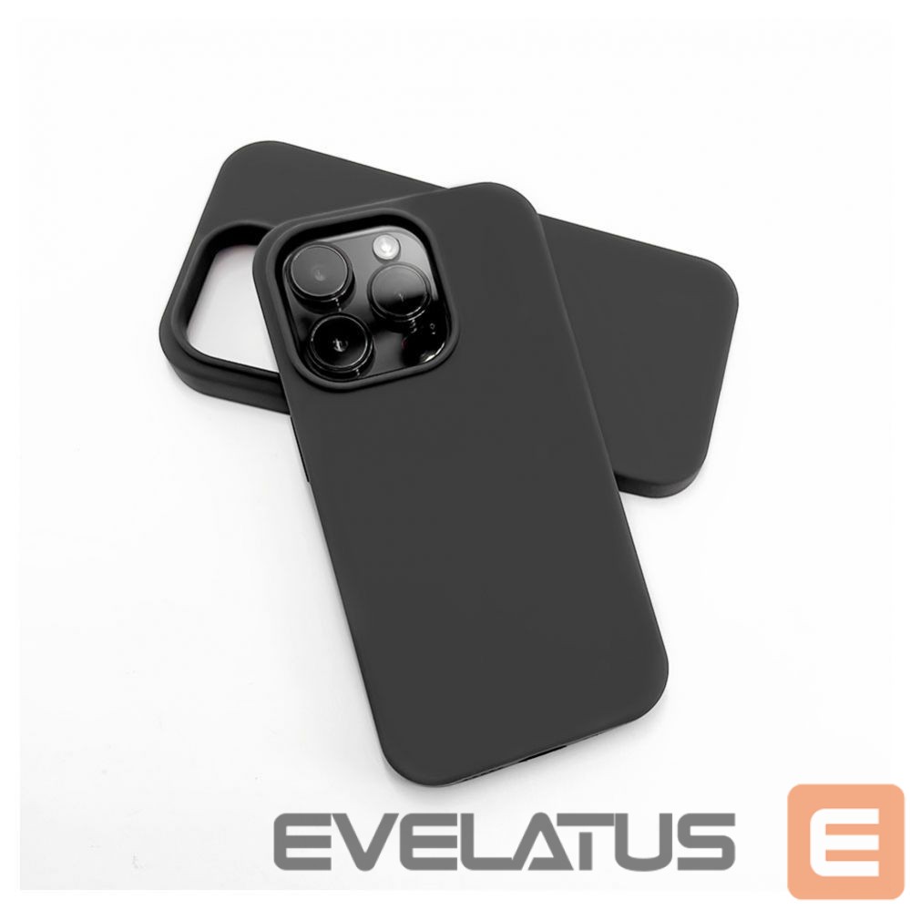 Nugarėlės dėklai Evelatus Apple iPhone 14 Pro Max Premium MagSafe Soft Touch Silicone Case Black
