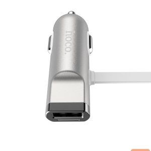 Automobiliniai įkrovikliai Hoco Universal UCL01 Multifunction apple+micro usb Silver