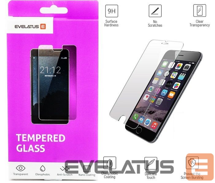 Apsauginiai stiklai Evelatus Samsung Galaxy S6 Edge(Gold)Tempered glass