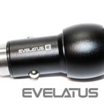 Automobiliniai įkrovikliai Evelatus - Car Charger EC7DC01 BLACK 3.1A 2USB port with stainless steel escape tool Black