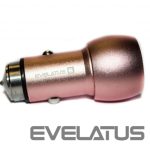 Automobiliniai įkrovikliai Evelatus Universal Car Charger ECC01 PINK 2USB port 3.1A with stainless steel escape tool Pink