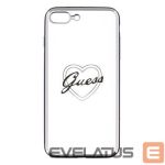 Nugarėlės dėklai Guess Apple iPhone 7 Plus / 8 Plus Apple Heart TPU Case Silver