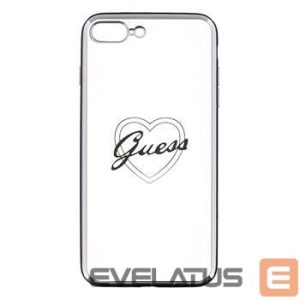 Nugarėlės dėklai Guess Apple iPhone 7 Plus / 8 Plus Apple Heart TPU Case Silver