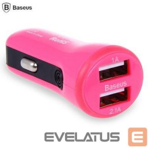Automobiliniai įkrovikliai Baseus Universal Tiny Car Charger CCALL-CR0R Pink