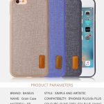Nugarėlės dėklai Baseus Apple Grain Case For iPhone6 Plus/iPhone6S Plus WIAPIPH6SP-BW03 Sea Blue