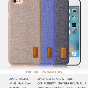 Nugarėlės dėklai Baseus Apple Grain Case For iPhone6 Plus/iPhone6S Plus WIAPIPH6SP-BW03 Sea Blue