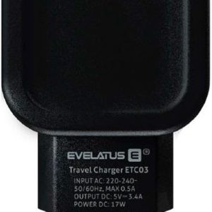 Adapteriai Evelatus Universal Evelatus Travel Charger Two USB 3.4A ETC03 Black
