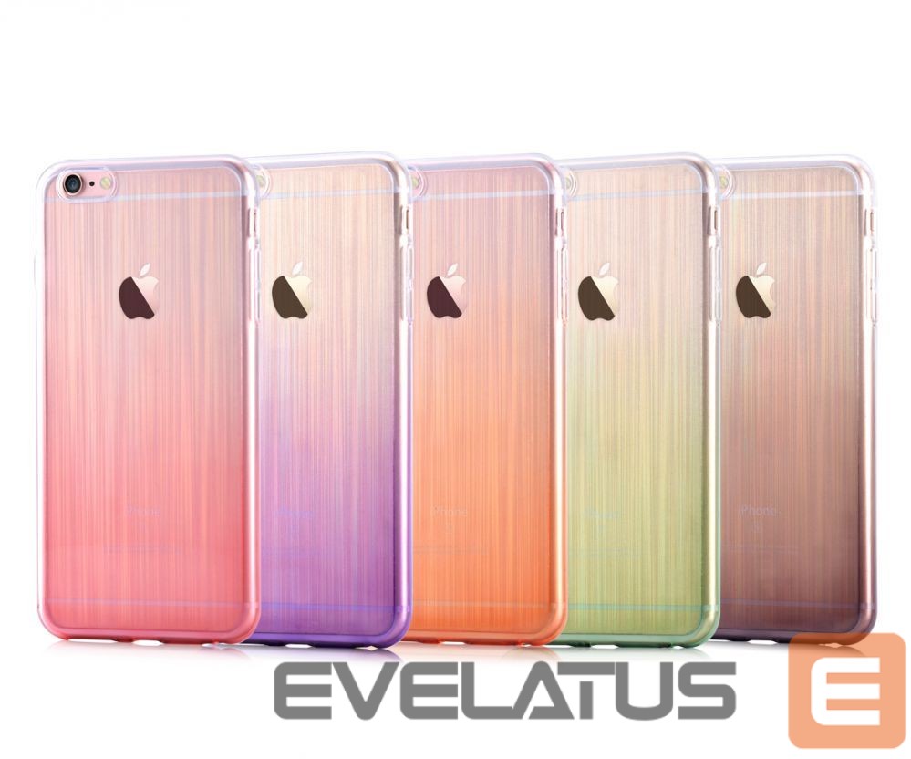 Nugarėlės dėklai Devia Apple iPhone 6/6s Plus Azure soft case Orange