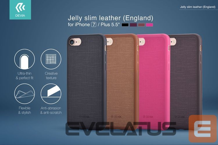 Nugarėlės dėklai Devia Apple iPhone 7 Jelly Slim Case Brown