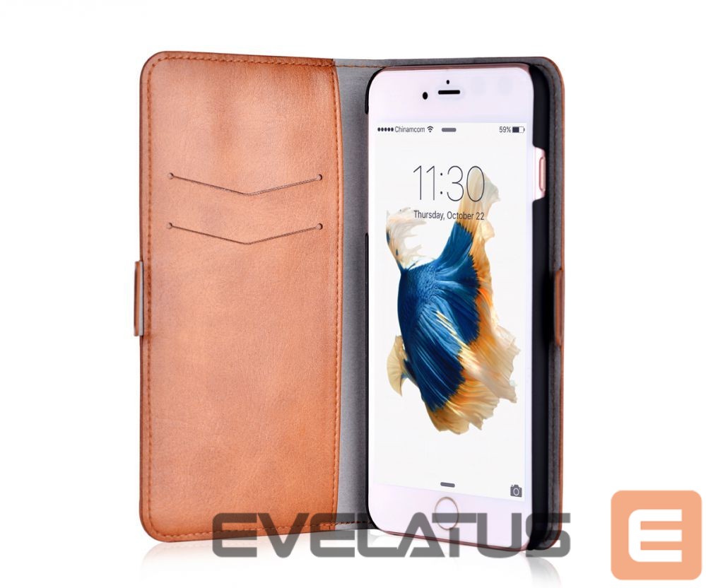 Knygos tipo dėklas dėklai Devia Apple iPhone X Magic 2 in 1 case Brown