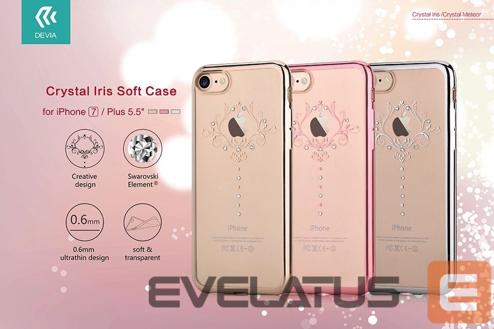 Nugarėlės dėklai Devia Samsung Galaxy S8 Plus Crystal Iris soft case Black