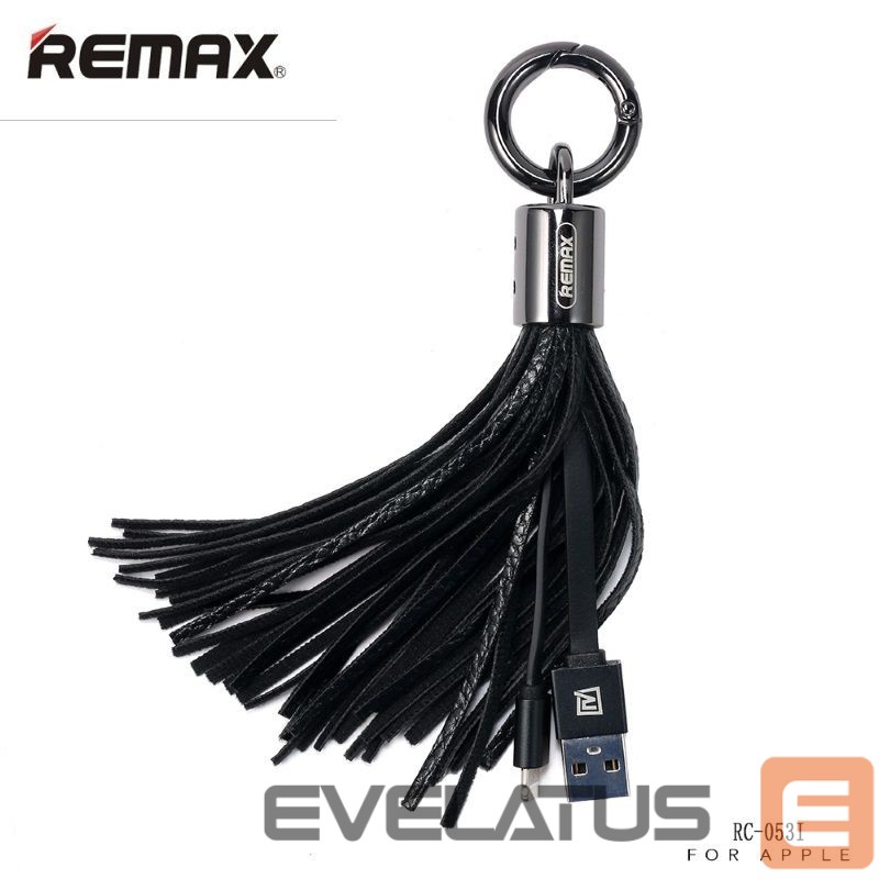 Kabelis Remax Apple Tassels Ring Data Cable for Lightning Black