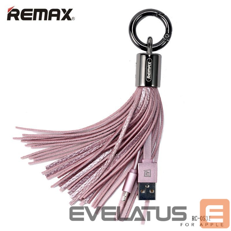 Kabelis Remax Tassels Ring Data Cable for Lightning Pink