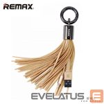 Kabelis Remax Apple Tassels Ring  Data Cable for Lightning Gold