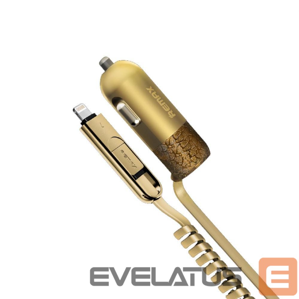 Automobiliniai įkrovikliai Remax Universal Finchy RCC103 Car Charger Gold