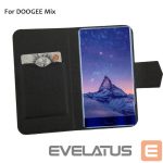 Knygos tipo dėklas dėklai Doogee  MIX Flip cover + tempered glass Black