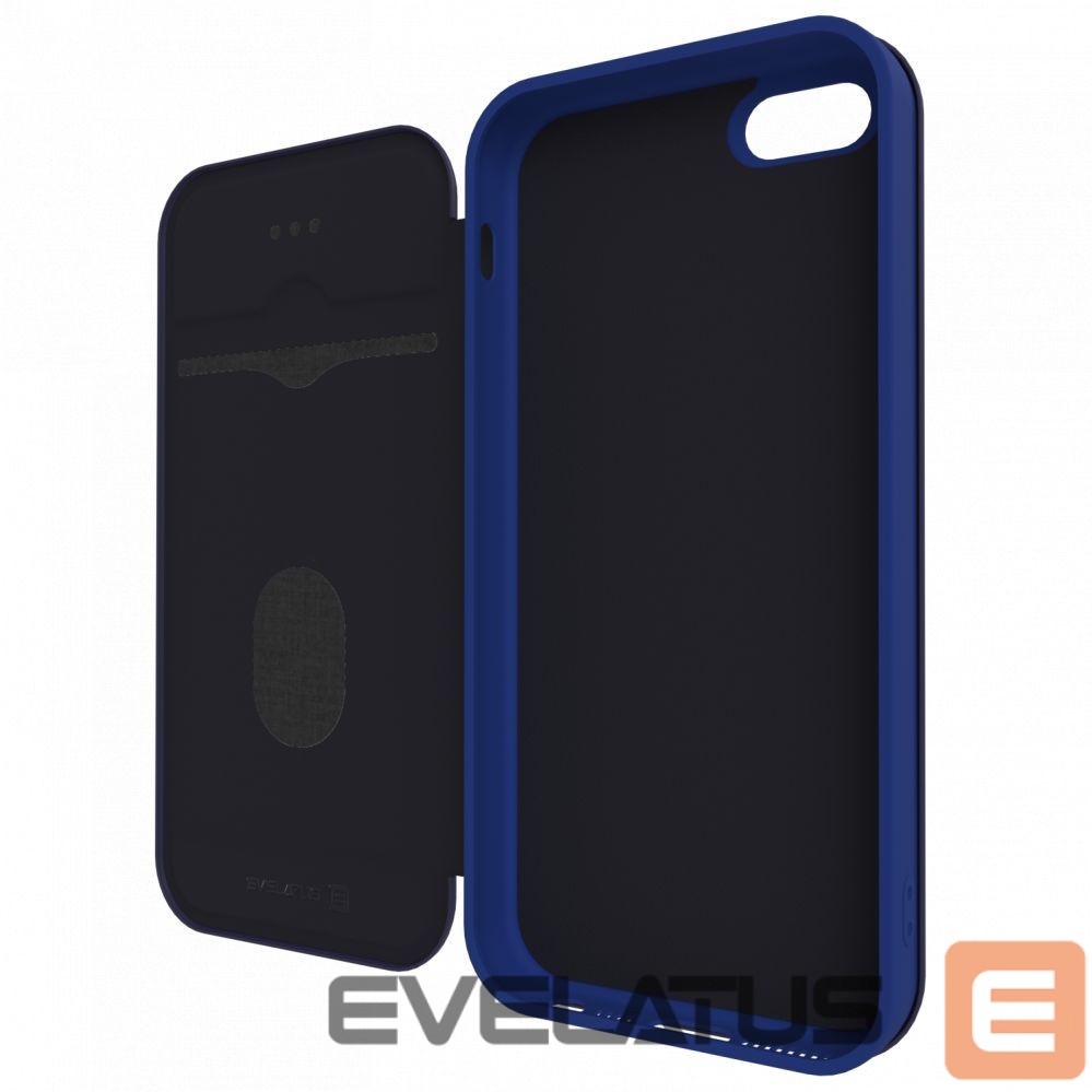 Knygos tipo dėklas dėklai Evelatus Apple iPhone 5/5s/SE Book Case Dark Blue