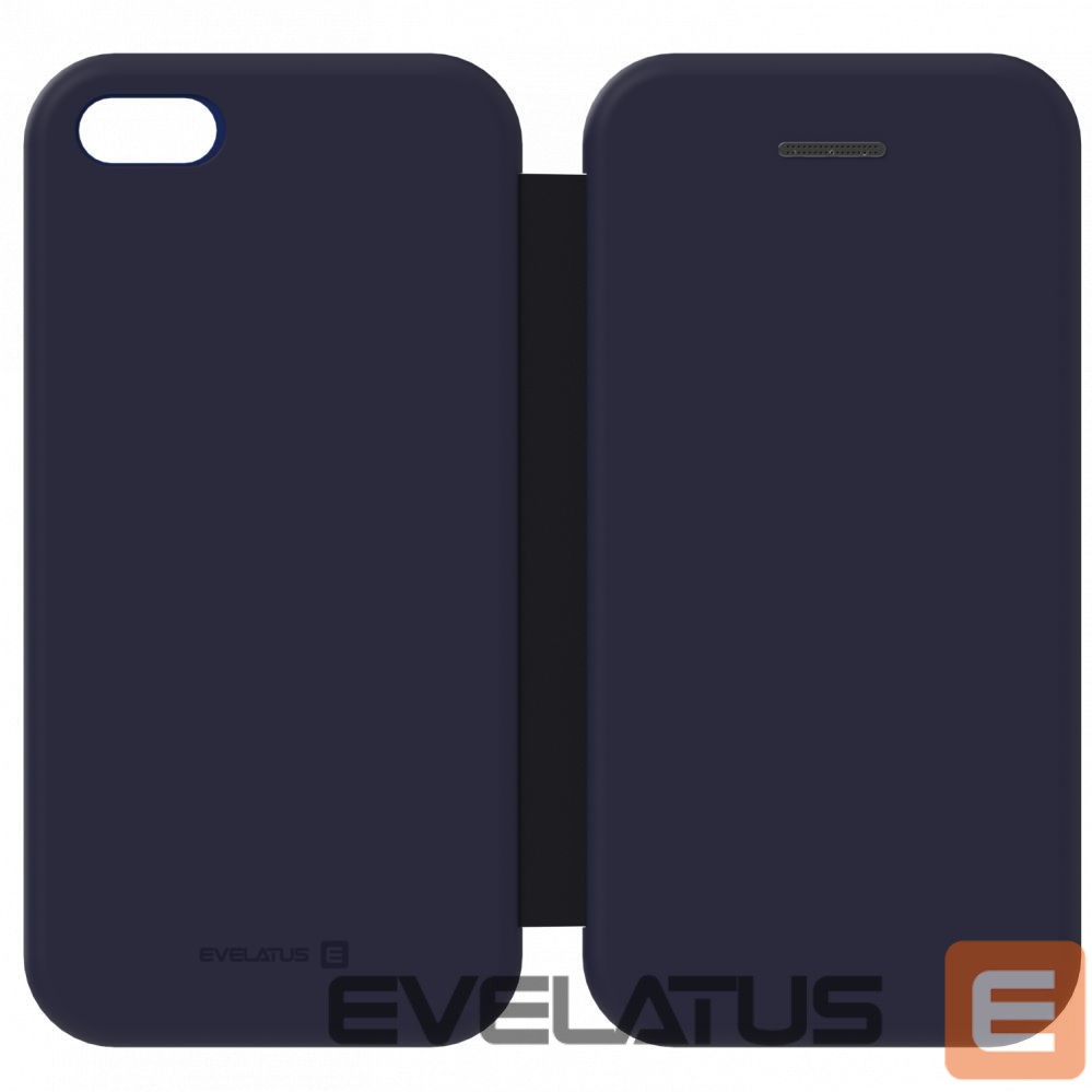 Knygos tipo dėklas dėklai Evelatus Apple iPhone 5/5s/SE Book Case Dark Blue