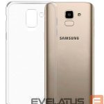 Nugarėlės dėklai Evelatus Samsung Galaxy J6 Plus Clear Silicone Case 1.5mm TPU Transparent