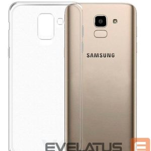 Nugarėlės dėklai Evelatus Samsung Galaxy J6 Plus Clear Silicone Case 1.5mm TPU Transparent