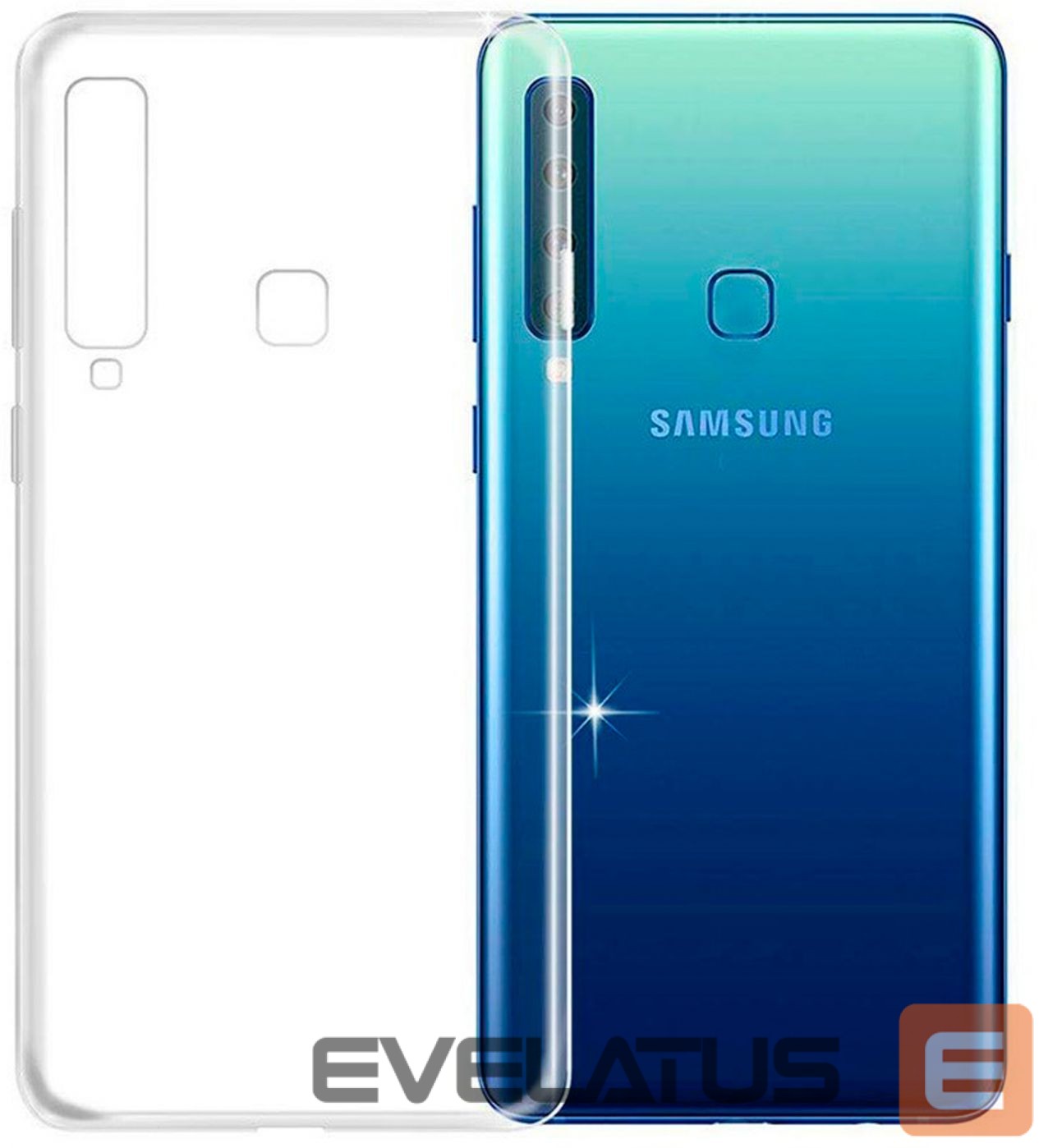 Nugarėlės dėklai Evelatus Samsung Galaxy A9 2018 Clear Silicone Case 1.5mm TPU Transparent