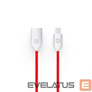 Kabelis Evelatus - MicroUSB cable EDC04 Red