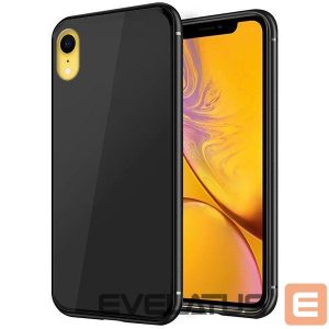Nugarėlės dėklai GreenGo Apple iPhone XR GLASS Case Black