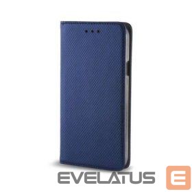 Knygos tipo dėklas dėklai iLike HTC U12+ Smart Magnet case Navy Blue