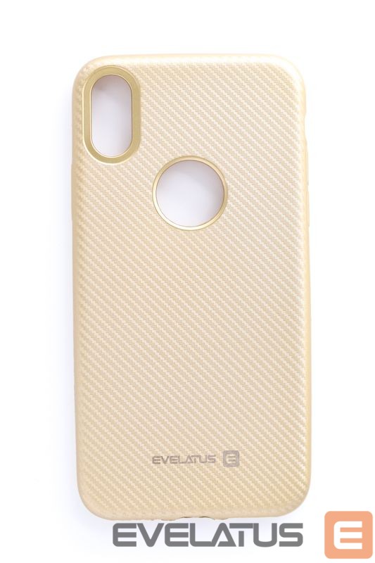 Nugarėlės dėklai Evelatus Apple iPhone X Carbon Gold