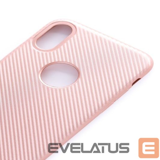 Nugarėlės dėklai Evelatus Apple iPhone X Carbon Pink