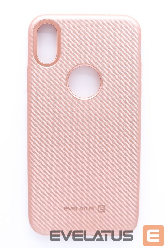 Nugarėlės dėklai Evelatus Apple iPhone X Carbon Pink