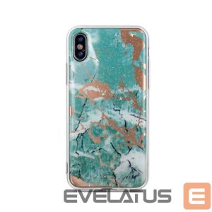 Nugarėlės dėklai iLike Apple iPhone X / iPhone XS Marmur case Green